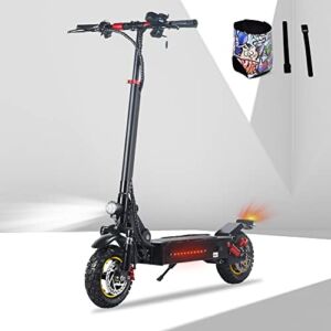 Electric Scooter for Adults 1000W, 28 Mph & 30 Miles Long Range Electric Scooter, 48V 13Ah Large Capacity Battery, Dual Disc Brake 10” Off Road Tires , Folding E Scooter for Commuting/Off Road