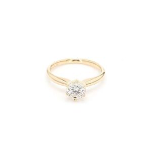 14k Yellow Gold Lab-Grown Diamond Solitaire Wedding Engagement Ring (1/2 cttw, I-J Color, VS2-SI1 Clarity) Size 6