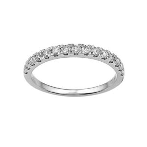 14k White Gold Lab-Created Diamond Wedding Ring Band (1/2 cttw, F-G Color, VS-SI Clarity) Size 8