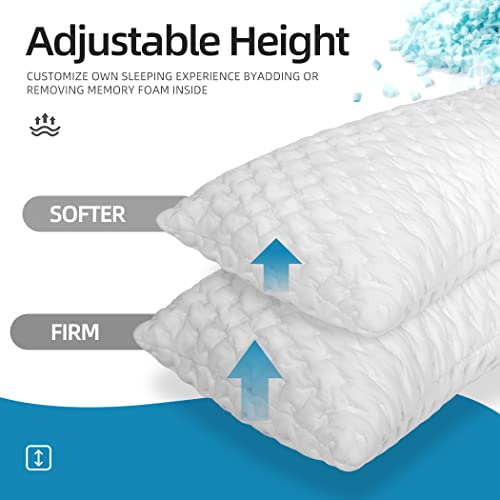 Blumir Side Sleeper Pillow – for Shoulder Pain with Removable Washable Pillowcase Adjustable Memory Foam Pillows-Extra Pillowcases Included (Queen, White) -Pack of 1, Queen (Pack 1) | The Storepaperoomates Retail Market - Fast Affordable Shopping