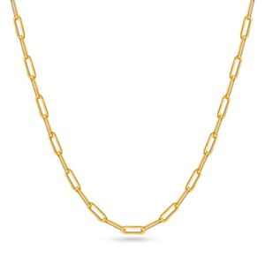 2.5mm Gold Paperclip Chain Necklace for Women, 18 Inches Gold Chain Necklace for Women Paperclip Chain Necklace for Women Gold Chain Gold Necklace for Women Gold Chain for Women Gold Chain Necklace