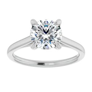 IGI CERTIFIED Lab Grown 1 carat Diamond Solitaire Ring in 14kt white gold ( E-F Color , SI2 Clarity) all Size 4 (see VIDEO) sku:SOLRING10-4