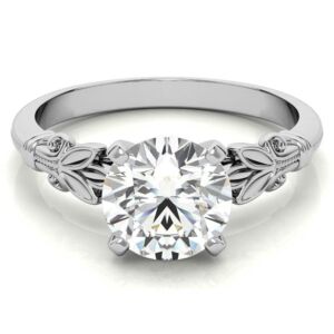 IGI CERTIFIED Lab Grown 1 carat Diamond Solitaire Ring in 14kt white gold ( E-F Color , SI2 Clarity) all Size 7 (see VIDEO) sku:SOLRING87-7