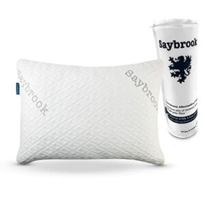 Saybrook Premium Adjustable Loft Pillow – Hypoallergenic Machine-Washable Bamboo Cover – Lion Down Alternative Filling Made with Cut Memory Foam and Microfiber Infused with Gel Beads – Standard/Queen