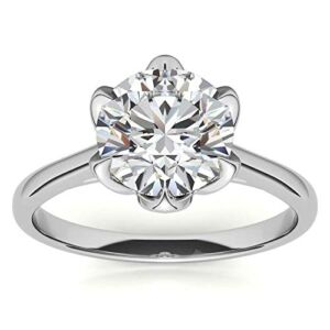 IGI CERTIFIED Lab Grown 1 carat Diamond Solitaire Ring in 14kt white gold ( E-F Color , SI2 Clarity) all Size 9 (see VIDEO) sku:SOLRING8-9