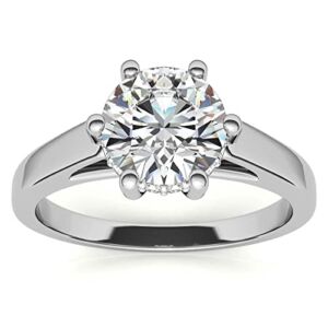 IGI CERTIFIED Lab Grown 1 carat Diamond Solitaire Ring in 14kt white gold ( E-F Color , SI2 Clarity) all Size 7 (see VIDEO) sku:SOLRING75-7
