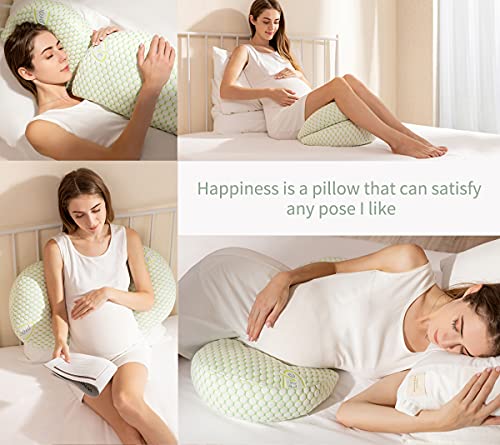 Oternal Pregnancy Pillow for Pregnant Women,Soft Pregnancy Body Pillow,Support for Back, Hips, Legs,Maternity Pillow with Detachable and Adjustable Pillow Cover | The Storepaperoomates Retail Market - Fast Affordable Shopping