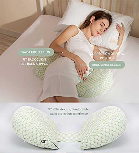 Oternal Pregnancy Pillow for Pregnant Women,Soft Pregnancy Body Pillow,Support for Back, Hips, Legs,Maternity Pillow with Detachable and Adjustable Pillow Cover | The Storepaperoomates Retail Market - Fast Affordable Shopping
