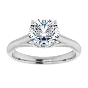 IGI CERTIFIED Lab Grown 1 carat Diamond Solitaire Ring in 14kt white gold ( E-F Color , SI2 Clarity) all Size 9.5 (see VIDEO) sku:SOLRING57-9.5