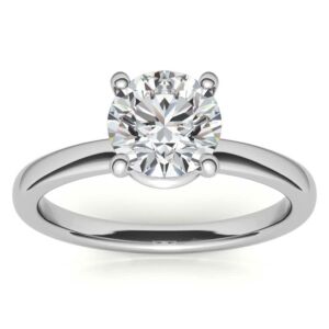 IGI CERTIFIED Lab Grown 1 carat Diamond Solitaire Ring in 14kt white gold ( E-F Color , SI2 Clarity) all Size 5.5 (see VIDEO) sku:SOLRING83-5.5