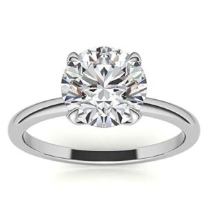 IGI CERTIFIED Lab Grown 1 carat Diamond Solitaire Ring in 14kt white gold ( E-F Color , SI2 Clarity) all Size 6.5 (see VIDEO) sku:SOLRING14-6.5