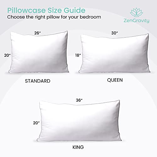 ZenGravity Luxury Hotel Pillow Collection – Queen Size, Pack of 2 – for Back, Stomach or Side Sleepers – Cooling, Plush and Supportive, 18 x 30 Inches | The Storepaperoomates Retail Market - Fast Affordable Shopping