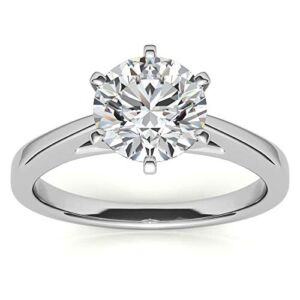 IGI CERTIFIED Lab Grown 1 carat Diamond Solitaire Ring in 14kt white gold ( E-F Color , SI2 Clarity) all Size 9.5 (see VIDEO) sku:SOLRING49-9.5