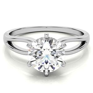 IGI CERTIFIED Lab Grown 1 carat Diamond Solitaire Ring in 14kt white gold ( E-F Color , SI2 Clarity) all Size 7 (see VIDEO) sku:SOLRING60-7