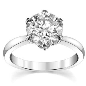 IGI CERTIFIED Lab Grown 1 carat Diamond Solitaire Ring in 14kt white gold ( E-F Color , SI2 Clarity) all Size 4 (see VIDEO) sku:SOLRING7-4