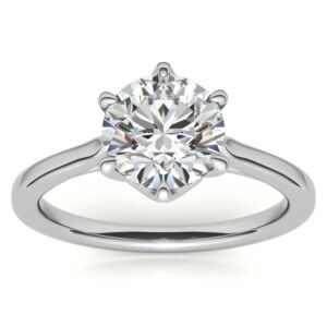 IGI CERTIFIED Lab Grown 1 carat Diamond Solitaire Ring in 14kt white gold ( E-F Color , SI2 Clarity) all Size 3 (see VIDEO) sku:SOLRING25-3