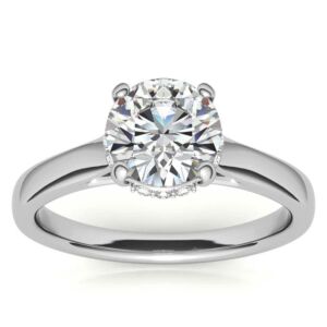 IGI CERTIFIED Lab Grown 1 carat Diamond Solitaire Ring in 14kt white gold ( E-F Color , SI2 Clarity) all Size 6 (see VIDEO) sku:SOLRING50-6