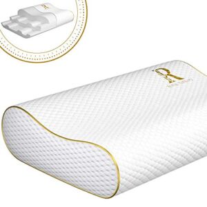 Royal Therapy Memory Foam Pillow, Queen Cervical Pillow for Neck Pain, Contour Pillow, Pillow for Neck and Shoulder Pain,Neck Pain Pillow,Side Sleeper Pillow for Shoulder Pain,Side Sleeping Pillow