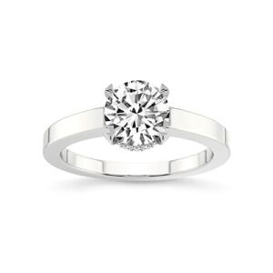 1 Carat | IGI Certified Round Shape Lab Grown Diamond Engagement Ring For Women | 14K Or 18K in White, Yellow Or Rose Gold | Lab Created Ember Solitaire Diamond Engagement Ring | FG-VS1-VS2 Quality Friendly Diamonds Engagement Ring