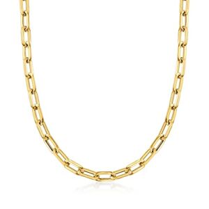 Ross-Simons Italian 18kt Yellow Paper Clip Link Necklace. 20 inches