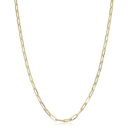 14k Yellow Gold Paperclip Link Chain Necklace (2.5 mm, 16 inch) | The Storepaperoomates Retail Market - Fast Affordable Shopping