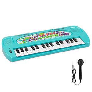 aPerfectLife Kids Piano Keyboard, 32 Keys Multifunction Portable Toy Piano for Kids, Electric Piano Music Instruments Toy for 3 4 5 6 7 8 Year Old Boys and Girls (Blue)