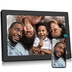 BSIMB 32GB 10.1 Inch WiFi Digital Photo Frame, Smart Digital Picture Frame 1280×800 IPS Touch Screen Auto Rotate Motion Sensor Upload Photos/Videos via App/Email, Gift for Grandparents