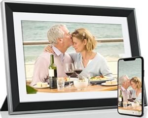 2022 Newest 10.1 Inch WiFi Digital Picture Frame 32GB Smart Photo Frame with Instant APP & Email Photo Transfer, Auto Rotation, Unlimited Cloud Data, Phone One-Button Control and Easy Set Up