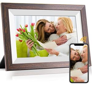 WiFi Digital Picture Frame 10.1 Inch Smart Digital Photo Frame with IPS Touch Screen HD Display, 16GB Storage Easy Setup to Share Photos or Videos Anywhere via Free Frameo APP, Auto-Rotate,Great Gift