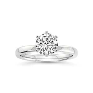 2 Carat | IGI Certified Round Shape Lab Grown Diamond Engagement Ring |14K Or 18K in White, Yellow Or Rose Gold | Six-Prong Solitaire Diamond Engagement Ring | FG-VS1-VS2 Quality Friendly Diamonds Engagement Ring