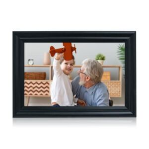 Delimux Digital Picture Frame 10.1 Inch 1280×800 IPS Touch Screen HD Display, 16GB Storage Digital Photo Frame with 2.4GHz WiFi, Share Photos Remotely via Frameo APP (Black)