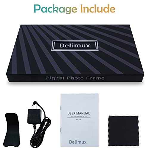 Delimux Digital Picture Frame 10.1 Inch 1280×800 IPS Touch Screen HD Display, 16GB Storage Digital Photo Frame with 2.4GHz WiFi, Share Photos Remotely via Frameo APP (Black) | The Storepaperoomates Retail Market - Fast Affordable Shopping