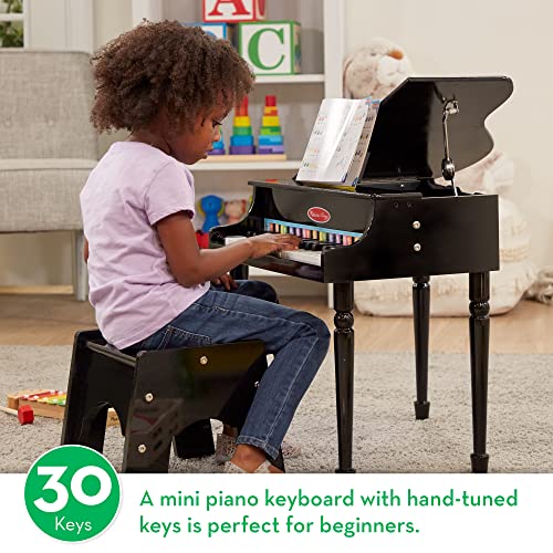 Melissa & Doug Learn-to-Play Classic Grand Piano, Mini Keyboard with 30 Hand-Tuned Keys (23.65” H x 21.4” W x 10.05” L) | The Storepaperoomates Retail Market - Fast Affordable Shopping