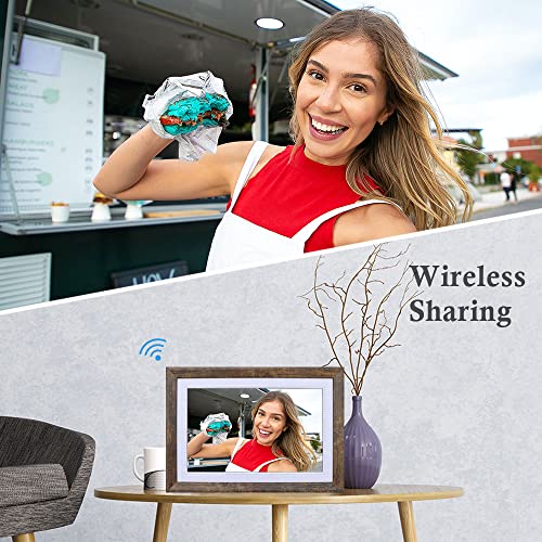 Glusine WiFi Digital Photo Frame 10.1 Inch IPS HD Cloud Smart Digital Picture Frame,16GB Storage, Wall Mountable, Auto-Rotate, iOS and Android Apps,Free Unlimited Data, Gifts for Friends and Family | The Storepaperoomates Retail Market - Fast Affordable Shopping