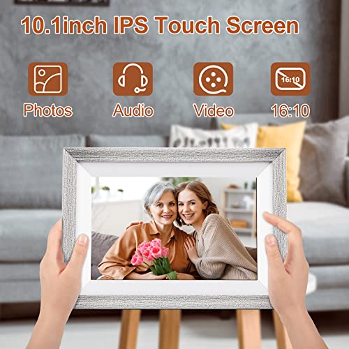 Digital Photo Frame WiFi Frameo APP 10 inch HD IPS Touch Screen, Smart Picture Frame with 16GB Storage, Auto-Rotate, Share Photos/Videos from Anywhere | The Storepaperoomates Retail Market - Fast Affordable Shopping