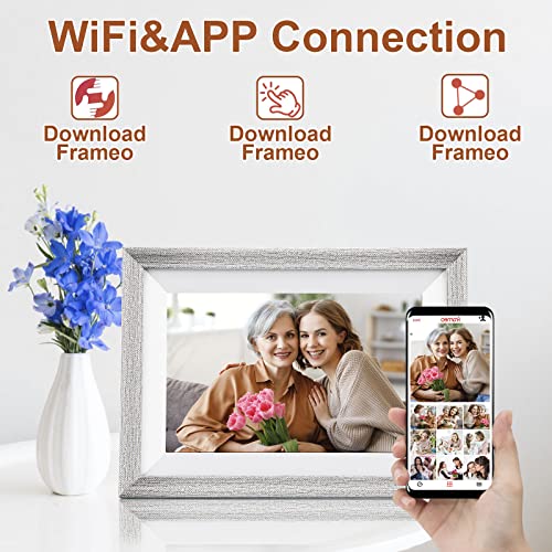 Digital Photo Frame WiFi Frameo APP 10 inch HD IPS Touch Screen, Smart Picture Frame with 16GB Storage, Auto-Rotate, Share Photos/Videos from Anywhere | The Storepaperoomates Retail Market - Fast Affordable Shopping