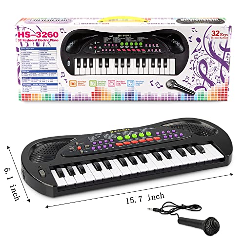 HEEPUEW Piano Keyboard for Kids – 32 Keys Toy Piano Portable Electronic Music Keyboard with Microphone, Musical Instruments Toys for 3-9 Year Old Boys and Girls | The Storepaperoomates Retail Market - Fast Affordable Shopping