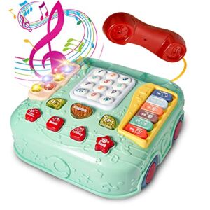 LEENDE Baby Musical Toys 12-18-36 Months, Light Up Piano Keyboard Preschool Learning & Education Games, Early Development Music Toy Birthday & Christmas Gift for Girl & BoyToddlers Age 1 2 3 Year Old