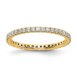 Solid 14k Yellow Gold Lab Grown Diamond 1/2ct. Anniversary Wedding Band Eternity Ring Size 6