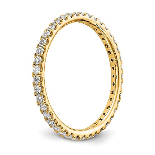 Solid 14k Yellow Gold Lab Grown Diamond 1/2ct. Anniversary Wedding Band Eternity Ring Size 6 | The Storepaperoomates Retail Market - Fast Affordable Shopping