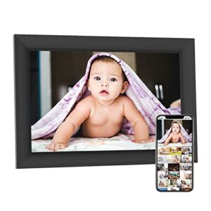 PRITOM WiFi Digital Photo Frame – 10.1 inch Smart Picture Frame, HD IPS Touch Screen,16GB Storage, Auto-Rotate, Share Photos or Videos via Email or App