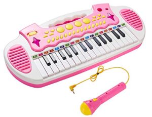 Conomus Piano Toy Keyboard for Kids, 3 4 5 Year Old Girls Birthday Gift , 31 Keys Multifunctional Musical Instruments with Microphone for Toddlers ……