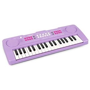 aPerfectLife Kids Keyboard Piano, 37 Key Portable Electronic Keyboard Piano Educational Toy, Digital Music Piano Keyboard for Kids Girls Boys (Purple)