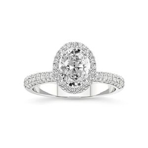 2 Carat | IGI Certified Oval Shape Lab Grown Diamond Engagement Ring For Women | 14K Or 18K in White, Yellow Or Rose Gold | Lab Created Kathrine Halo Diamond Engagement Ring | FG-VS1-VS2 Quality Friendly Diamonds Engagement Ring