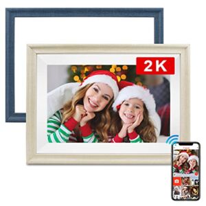 Frameo WiFi Digital Photo Frame with IPS Touch Screen HD Disply,Built-in 16GB Storage,Auto-Rotate, Instant Share Photos and Videos via Free App
