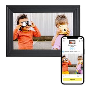 Aura Carver Mat WiFi Digital Picture Frame, 10.1”, Add Photos with Aura App, Free Unlimited Storage – Wirecutter’s Pick for Best Digital Photo Frame 2022 – Gravel