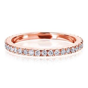 Kobelli Lab Grown Diamond Near Eternity Ring – rose-gold / 7.0