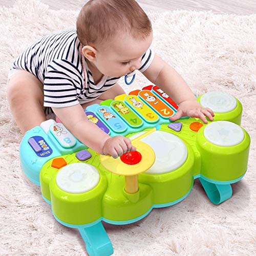 Xylophone Table Music Toys of Ohuhu, Multi-Function Toys Kids Drum Set, Discover & Play Piano Keyboard, Xylophone Set Electronic Learning Toys for Baby Infant Toddler for Kids | The Storepaperoomates Retail Market - Fast Affordable Shopping
