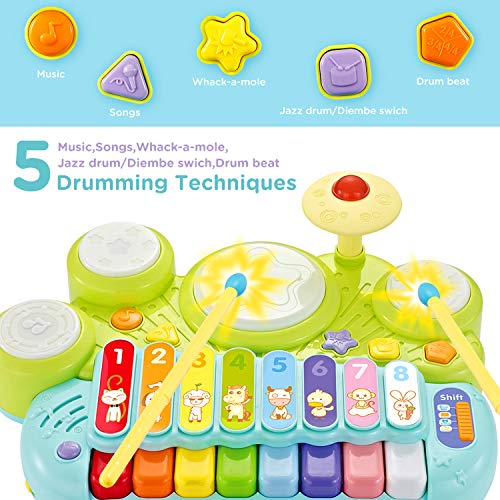 Xylophone Table Music Toys of Ohuhu, Multi-Function Toys Kids Drum Set, Discover & Play Piano Keyboard, Xylophone Set Electronic Learning Toys for Baby Infant Toddler for Kids | The Storepaperoomates Retail Market - Fast Affordable Shopping