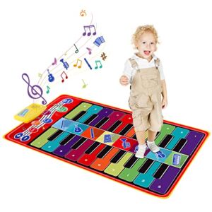 M SANMERSEN Piano Mat for Toddlers, 34.6″ X 23.6″ Girl Toddler Toys with 28 Music Sounds Musical Toys for Toddlers Gifts for Kids Boys Girls Ages 3 4 5 6 7 8